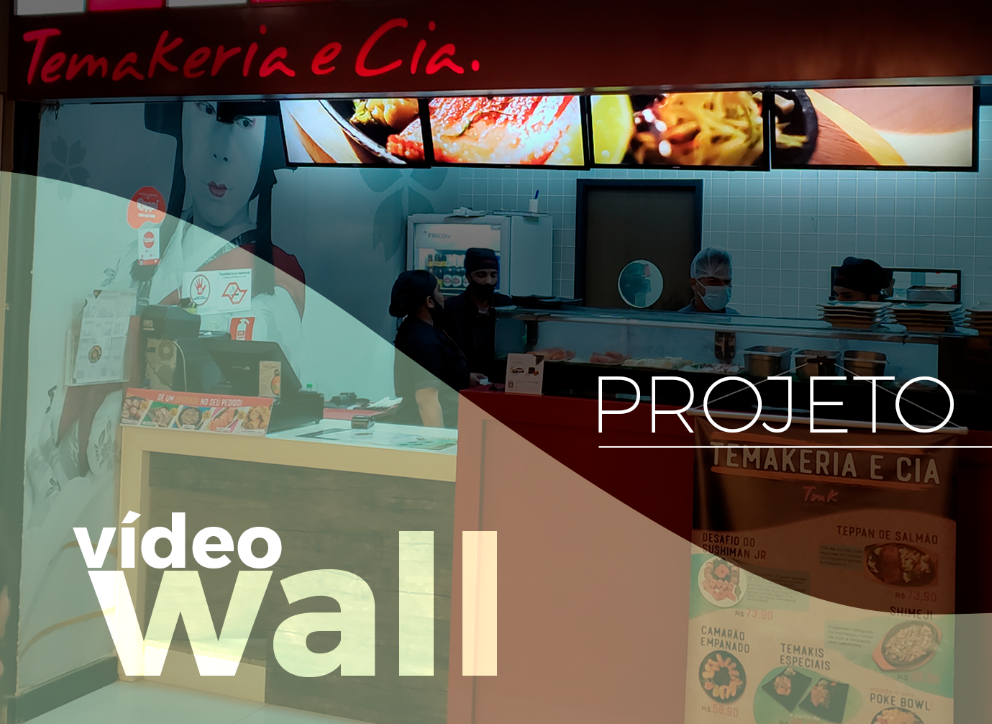 Portfolio - Vídeo Wall Temakeria E Cia Do Shopping Morumbi Portfolio - Veja ficou lindo nosso trabalho de mida indoor para loja de shopping - Temakeria e cia Vídeo Wall