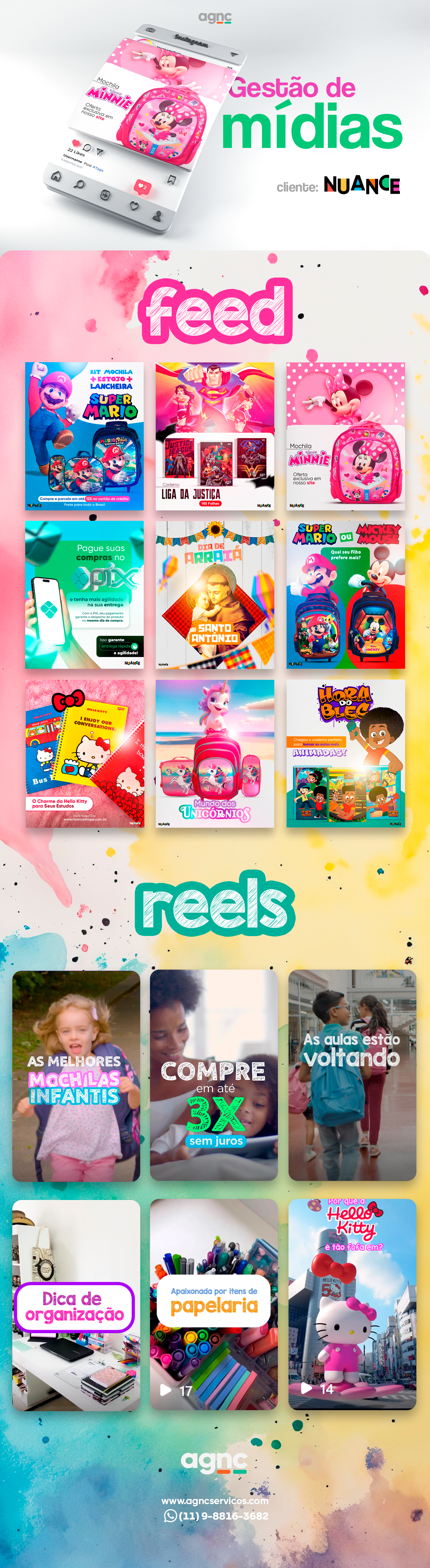 Gest C3 A3o de midias Nuance Shop AGNC - Agência de Marketing