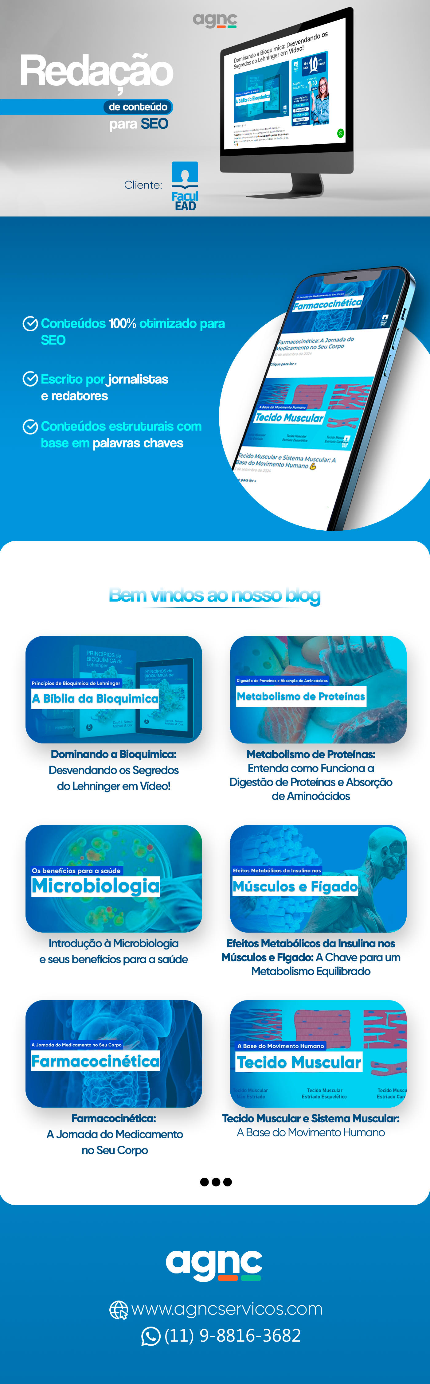 Veja nosso trabalho de reda C3 A7 C3 A3o de blog para Facul AGNC - Agência de Marketing